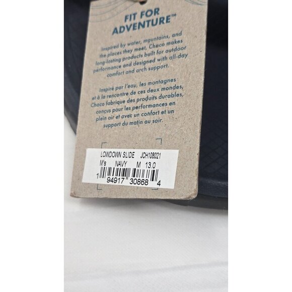 Chaco Lowdown Sport Slide Sandal Slip On navy Men's size 13 - Picture 4 of 9